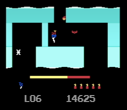 The hero flying in a cave