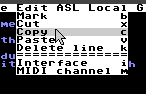 Edit menu screenshot